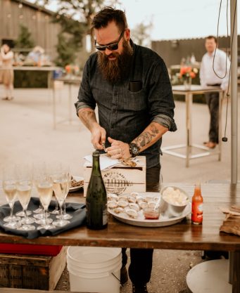 Oyster shucking farm